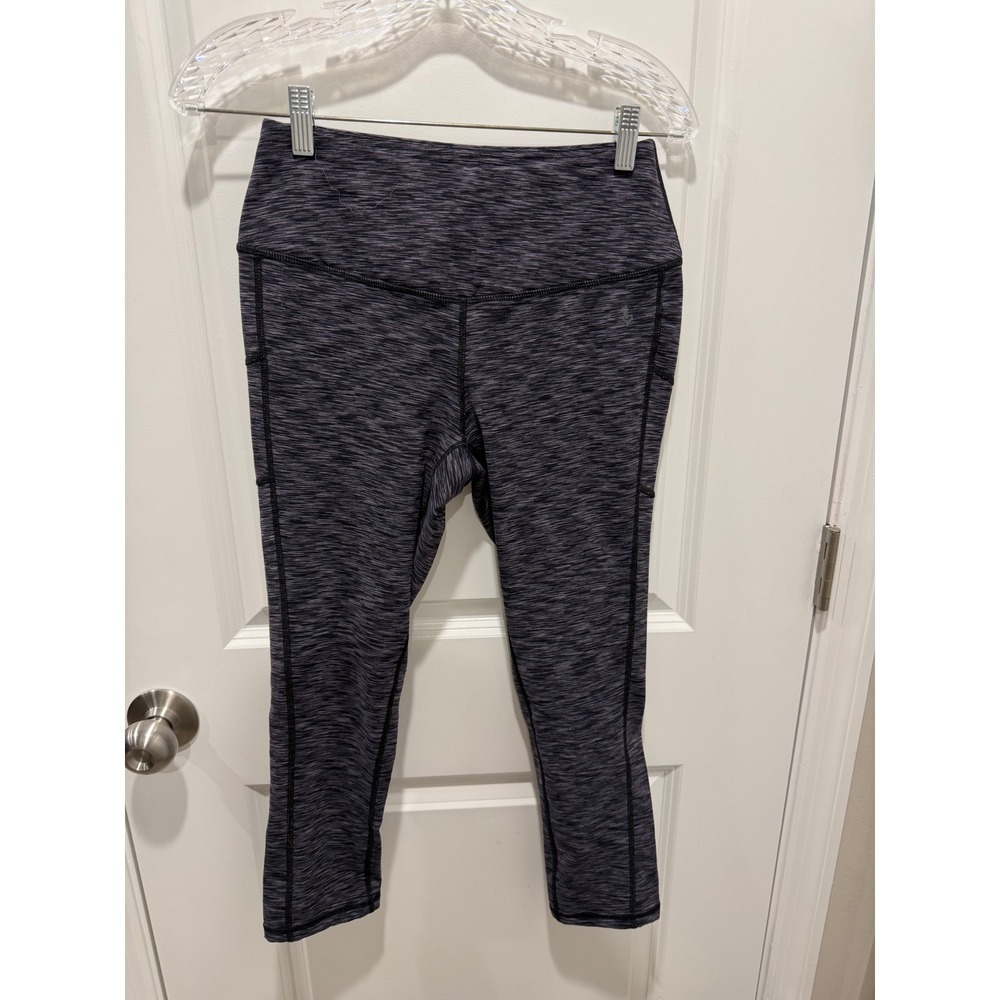 Torrid Womens Active Leggings Lattice Cutout Space Dye Purple Size 0
